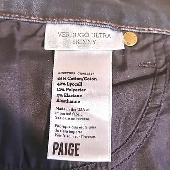 PAIGE Verdugo ultra skinny dark denim jeans - Picture 9 of 9